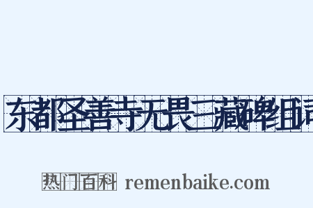 东都圣善寺无畏三藏碑组词是什么意思的图片